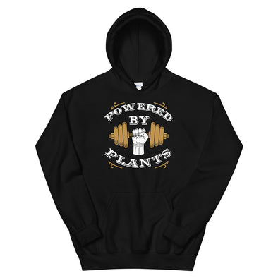 Powered By Plants - DumbBell Unisex Hoodie