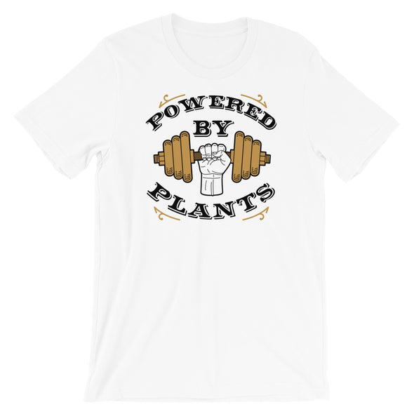 Powered By Plants  - DumbBell Short-Sleeve Unisex T-Shirt